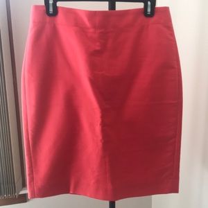 J. Crew coral pink no. 2 pencil skirt size 6